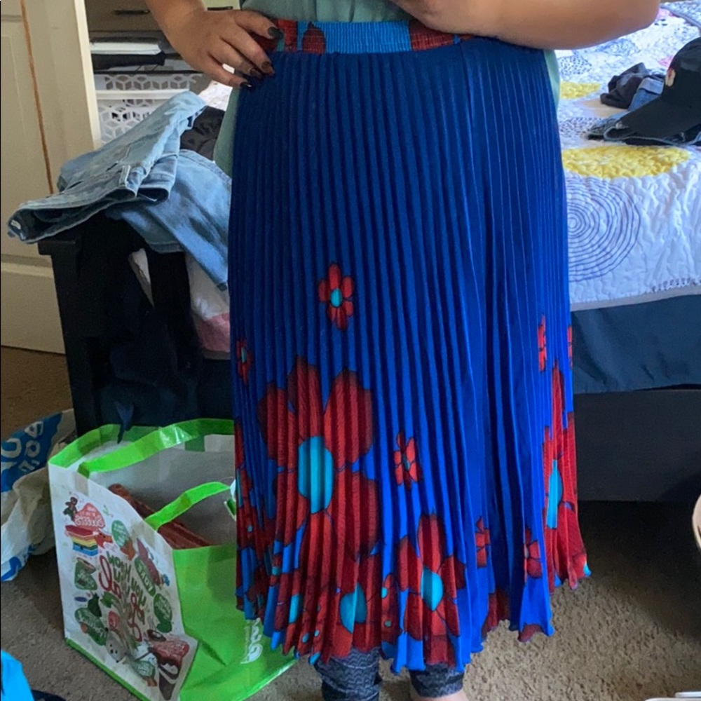 Long blue skirt